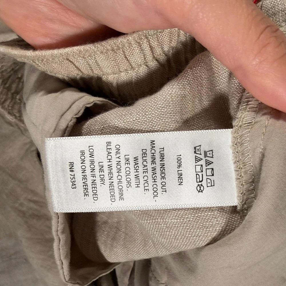 Daniel Hechter Linen Pants Mens Large Beige‎ Lightweight Vacation Summer NWT